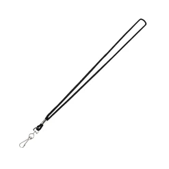 Office Depot® Brand Lanyards, Black, Pack Of 10