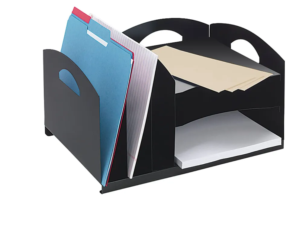 Office Depot® Brand Letter Size Combo Vertical/Horizontal Organizer, Black