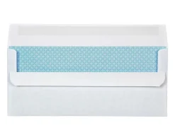 Office Depot® Brand #10 Lift & Press™ Premium Security Envelopes, Self Seal, 100% Recycled, White, Box Of 45