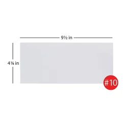 Office Depot® Brand #10 Lift & Press™ Premium Security Envelopes, Self Seal, 100% Recycled, White, Box Of 100