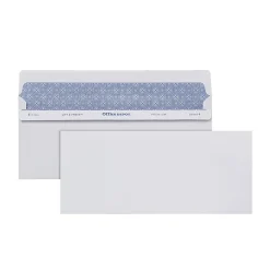 Office Depot® Brand #10 Lift & Press™ Premium Security Envelopes, Self Seal, 100% Recycled, White, Box Of 500