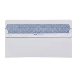 Office Depot® Brand #10 Lift & Press™ Premium Security Envelopes, Left Window, Self Seal, 100% Recycled, White, Box Of 500