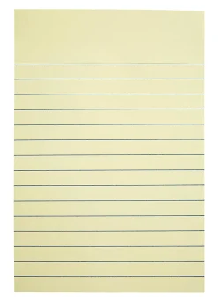 Office Depot® Brand Lined Sticky Notes, 4" x 6", Pastel Yellow, 100 Sheets Per Pad, Pack Of 8 Pads