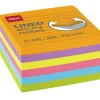 Office Depot® Brand Lined Sticky Notes, 4" x 4", Assorted Vivid Colors, 100 Sheets Per Pad, Pack Of 6 Pads