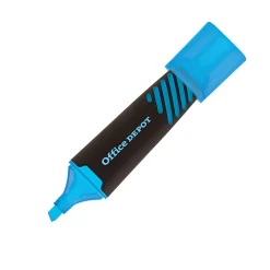 Office Depot® Brand Liquid Highlighters, Chisel Point, Black/Translucent Barrel, Assorted Ink Colors, Pack Of 6