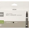 Office Depot® Brand Low-Odor Dry-Erase Markers, Fine Point, 100% Recycled Plastic Barrel, Black, Pack Of 12