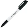 Office Depot® Brand Low-Odor Pen-Style Dry-Erase Markers, Fine Point, 100% Recycled Plastic Barrel, Black Ink, Pack Of 12