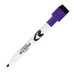 Office Depot® Brand Magnetic Dry-Erase Markers With Erasers, Assorted Colors, Pack Of 7