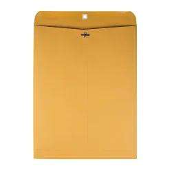 Office DepotĀ® Brand Manila Envelopes, 12" x 15-1/2", Clasp Closure, Brown Kraft, Box Of 100