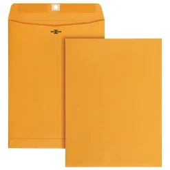 Office Depot® Brand Manila Envelopes, 9" x 12", Clasp Closure, Brown Kraft, Box Of 100