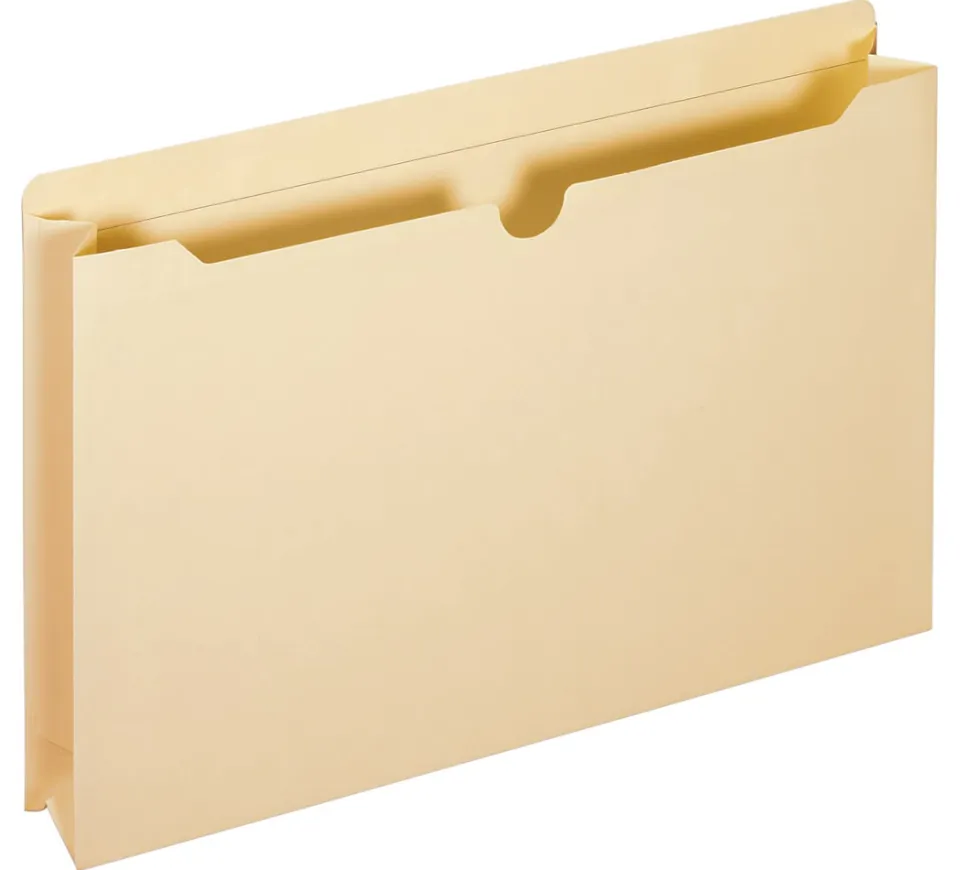Office Depot® Brand Manila File Jackets, 2" Expansion, Legal Size, Pack Of 10 Jackets