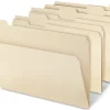 Office Depot® Brand Manila File Folders, 3/4" Expansion, 1/5 Cut, Letter Size, Pack Of 100 Folders
