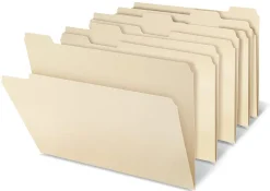 Office DepotĀ® Brand Manila File Folders, 3/4" Expansion, 1/5 Cut, Letter Size, Pack Of 100 Folders