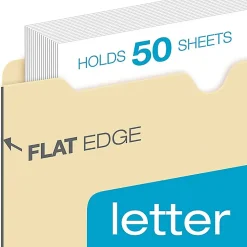 Office Depot® Brand Manila File Jackets, Reinforced Tab, 8 1/2