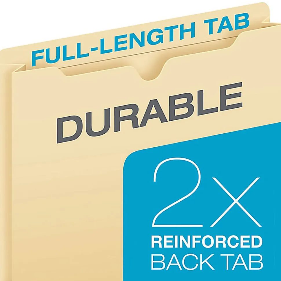 Office Depot® Brand Manila File Jackets, 1" Expansion, 8 1/2" x 11", Box of 50 File Jackets