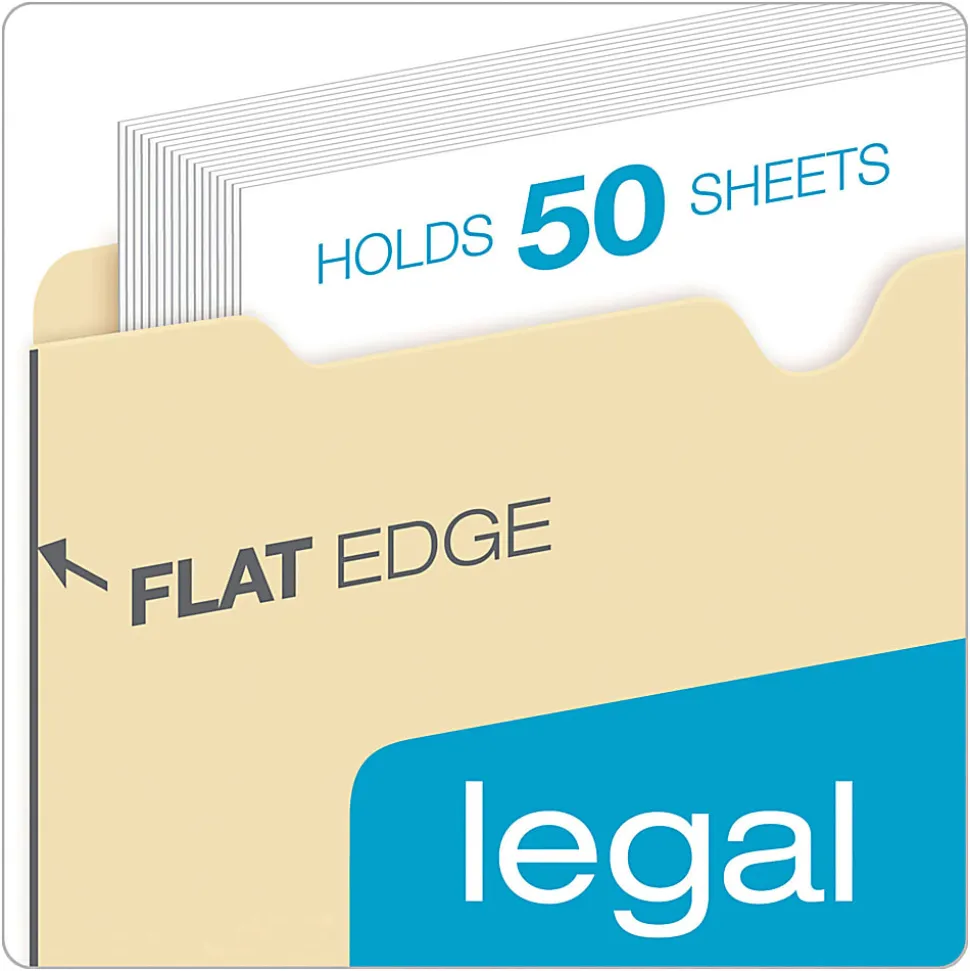 Office Depot® Brand Manila Single-Top File Jackets, 8 1/2" x 14", Legal Size, Box Of 100 File Jackets