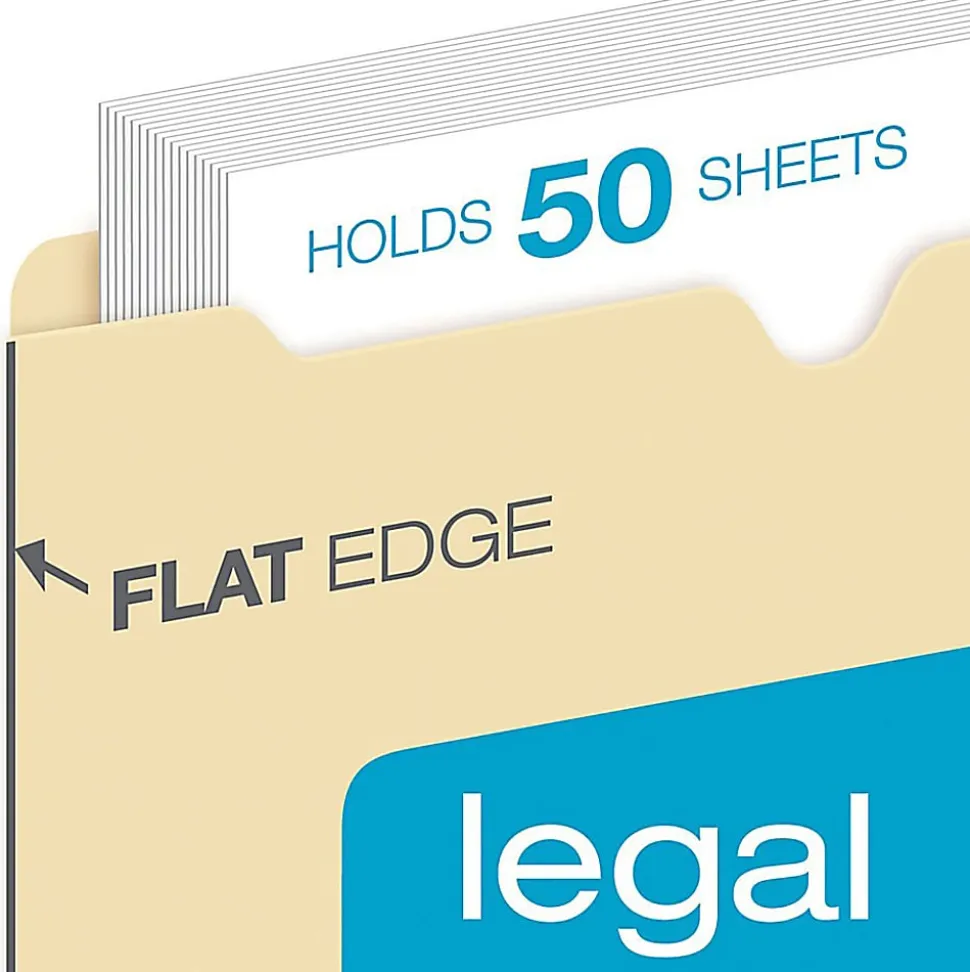 Office Depot® Brand Manila Single-Top File Jackets, 8 1/2" x 14", Legal Size, Box Of 100 File Jackets
