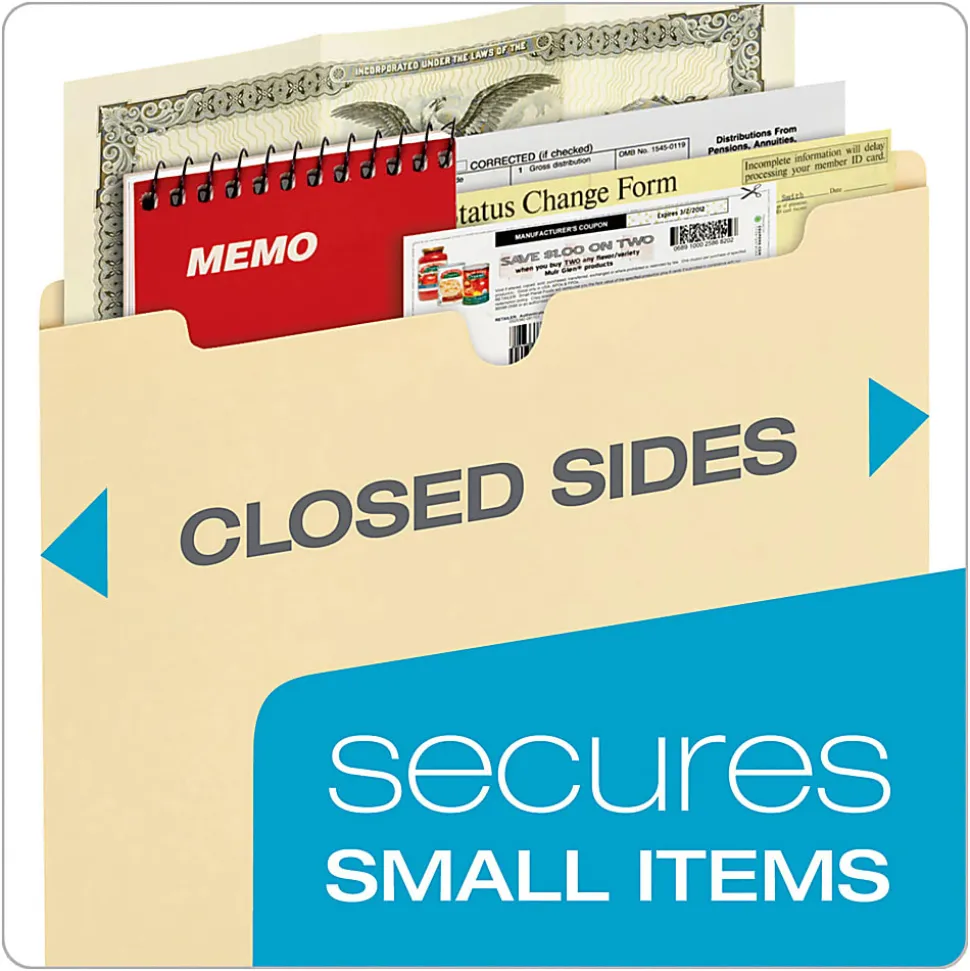 Office Depot® Brand Manila Single-Top File Jackets, 8 1/2" x 14", Legal Size, Box Of 100 File Jackets