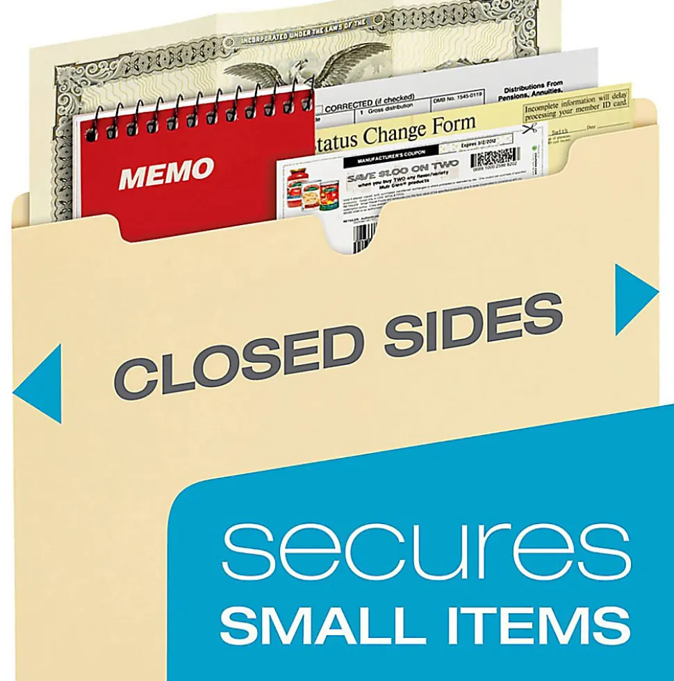 Office Depot® Brand Manila Single-Top File Jackets, 8 1/2" x 14", Legal Size, Box Of 100 File Jackets