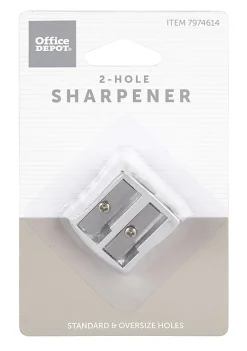 Office Depot® Brand Manual Pencil Sharpener, 1" x 1", Aluminum