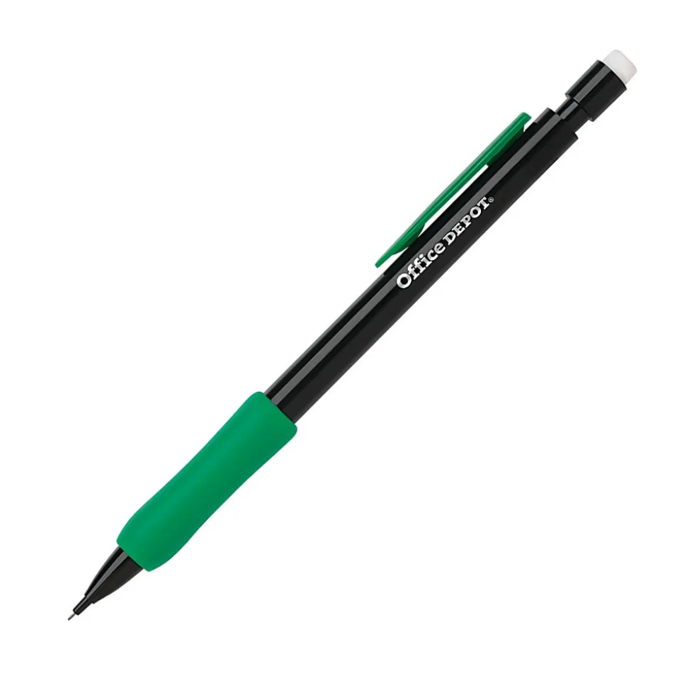 Office Depot® Brand Mechanical Pencils With Comfort Grip, 0.7mm, Black Barrel,Pack Of 12