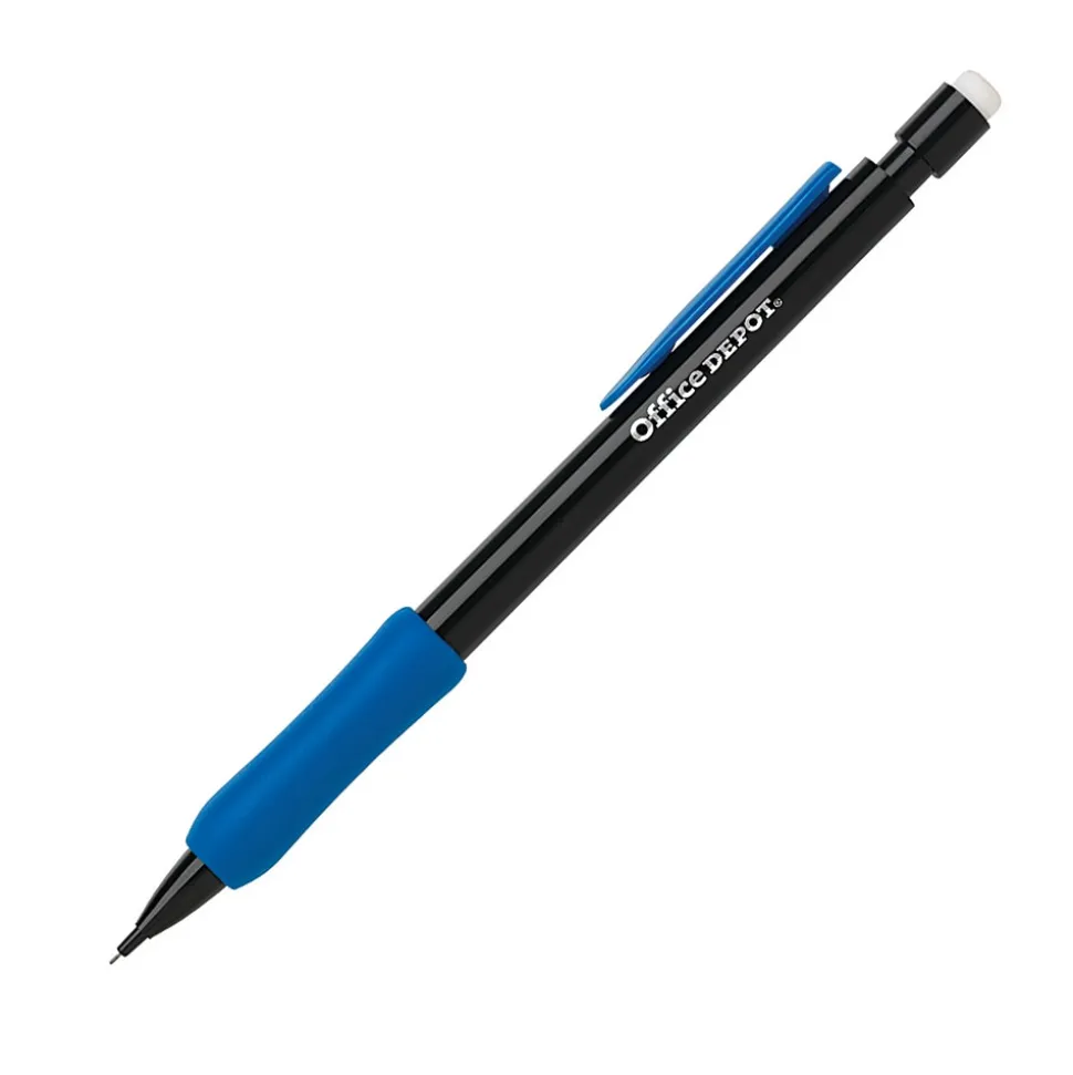 Office Depot® Brand Mechanical Pencils With Comfort Grip, 0.7mm, Black Barrel,Pack Of 12