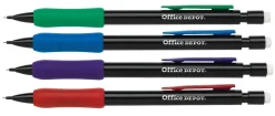 Office Depot® Brand Mechanical Pencils With Comfort Grip, 0.7mm, Black Barrel,Pack Of 12