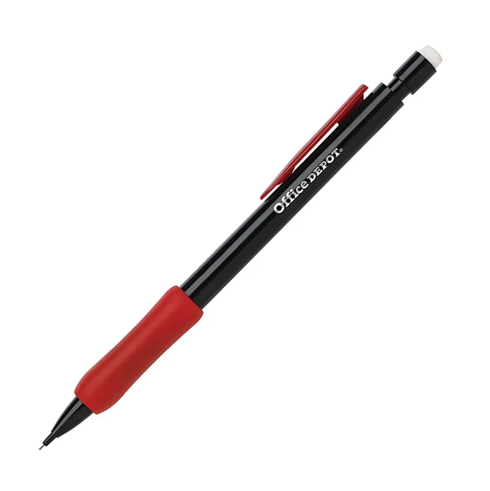 Office Depot® Brand Mechanical Pencils With Comfort Grip, 0.7mm, Black Barrel,Pack Of 12