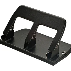Office Depot® Brand Medium-Duty Fixed-Head 3-Hole Punch, Black