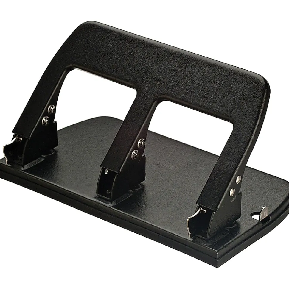 Office Depot® Brand Medium-Duty Fixed-Head 3-Hole Punch, Black