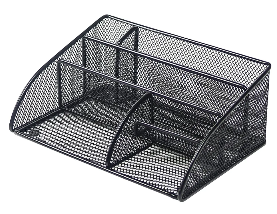 Office Depot® Brand Mesh Angled Desk Organizer, Black