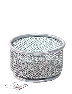 Office Depot® Brand Mesh Paper Clip Holder, Silver