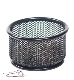Office Depot® Brand Mesh Paper Clip Holder, Black