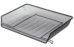 Office DepotĀ® Brand Mesh Self-Stacking Side-Loading Letter Tray, Black