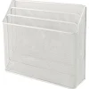 Office Depot® Brand Mesh 3-Tier Desk Organizer, 11-1/2”H x 12-5/8”W x 3-1/2”D, White