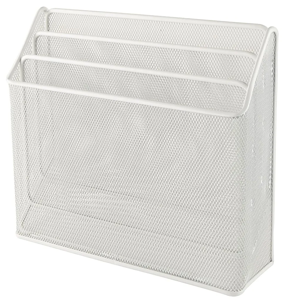 Office Depot® Brand Mesh 3-Tier Desk Organizer, 11-1/2”H x 12-5/8”W x 3-1/2”D, White
