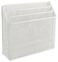 Office Depot® Brand Mesh 3-Tier Desk Organizer, 11-1/2”H x 12-5/8”W x 3-1/2”D, White