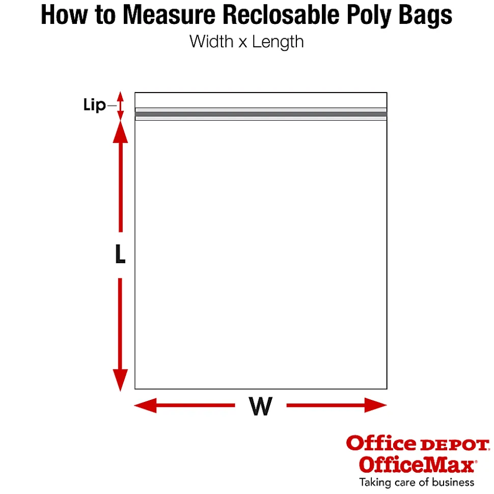 Office Depot® Brand 4 Mil Double Track Reclosable Poly Bags, 8" x 10", Clear, Case Of 1000