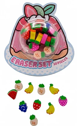 Office Depot® Brand Mini Fruit Eraser Set, Pack Of 30 Erasers