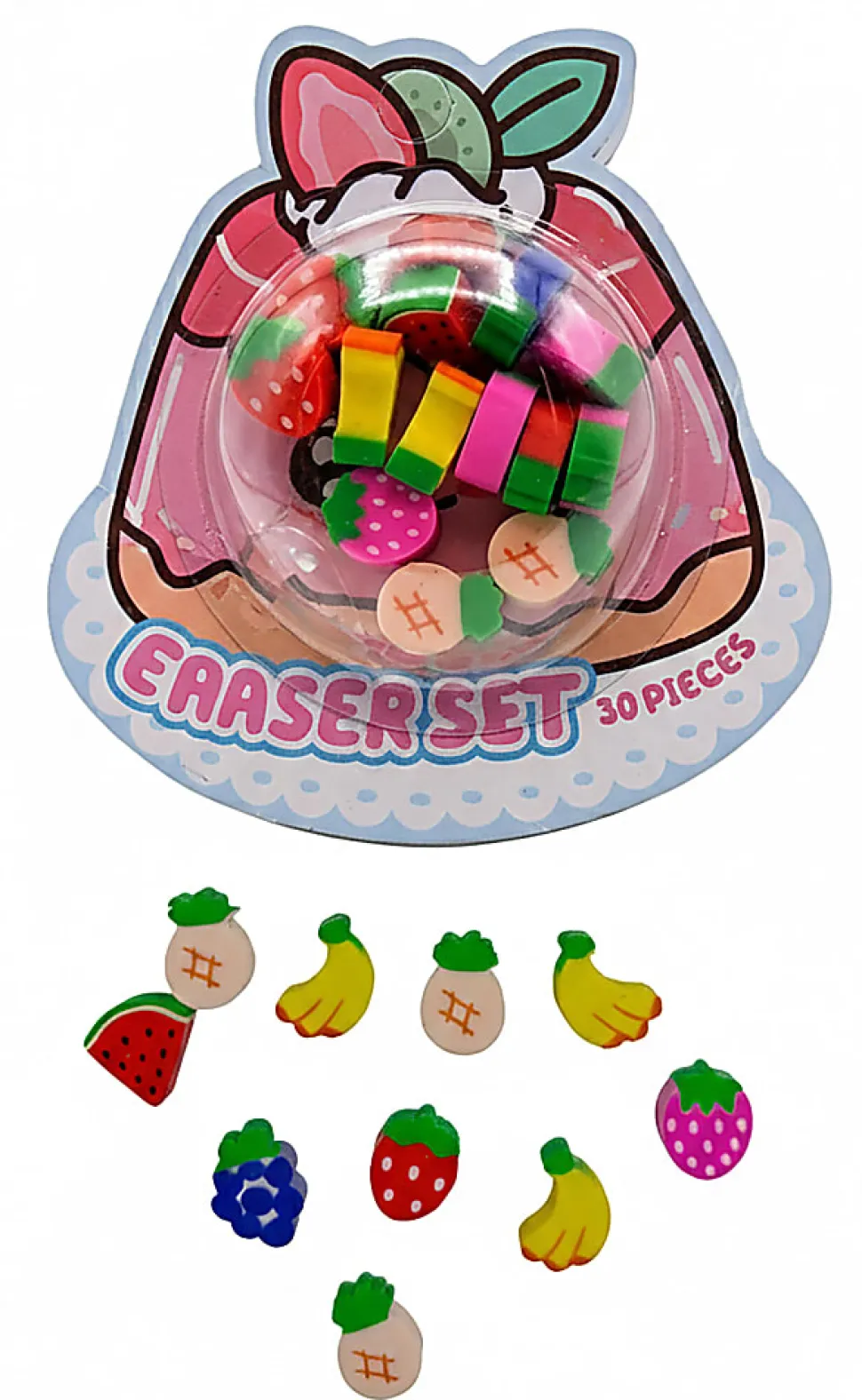 Office Depot® Brand Mini Fruit Eraser Set, Pack Of 30 Erasers