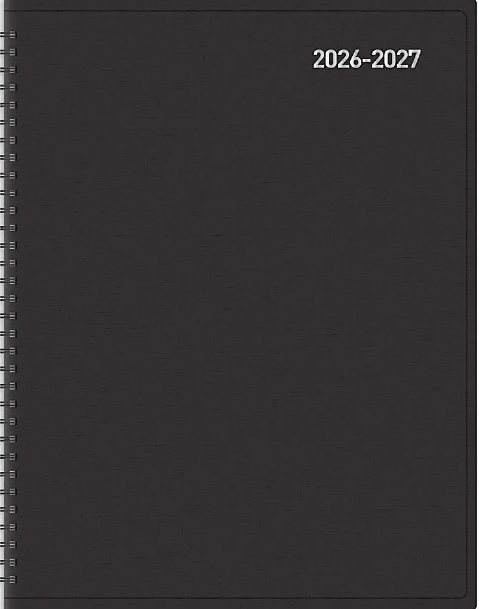 2026-2027 Office Depot® Brand 18-Month Academic Planner, 9" x 11", 30% Recycled, Black, July 2026 To December 2027