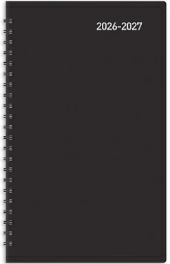 2026-2027 Office Depot® Brand 14-Month Daily Academic Planner, 5" x 8", 30% Recycled, Black, July 2026 To August 2027