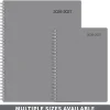 2026-2027 Office Depot® Brand Monthly Academic Planner, 8-1/2" x 11", 30% Recycled, Gray, July 2026 To June 2027