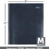 Office Depot Brand Monthly Planner, 9" x 11", Navy, January 2026 to January 2027, OD71071726