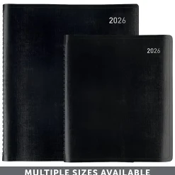 Office Depot Brand Monthly Planner, 9" x 11", Black, January 2026 to January 2027, OD71060026