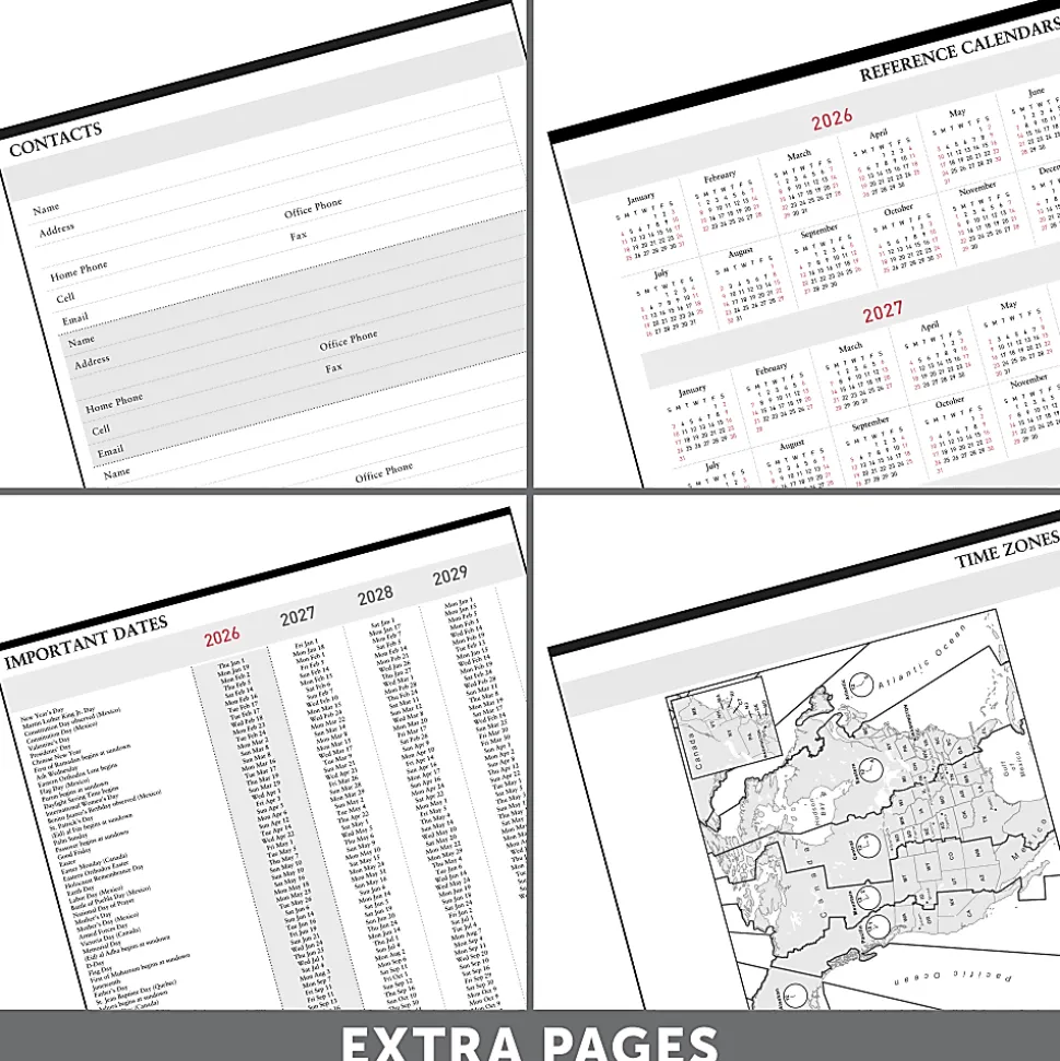 Office Depot Brand Monthly Planner, 9" x 11", Black, January 2026 to January 2027, OD71060026