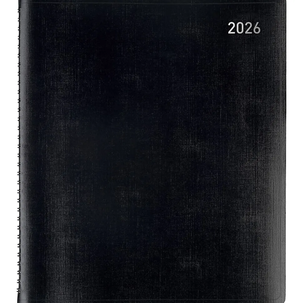 Office Depot Brand Monthly Planner, 9" x 11", Black, January 2026 to January 2027, OD71060026