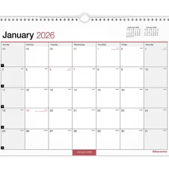 Office Depot Brand Monthly Wall Calendar, 15" x 12", White, January 2026 to December 2026, OD30242826