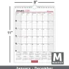 Office Depot Brand Monthly Wall Calendar, 8" x 11", White, January 2026 to December 2026, OD30132826