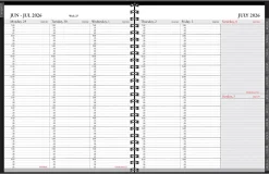 2026-2027 Office Depot® Brand 14-Month Weekly/Monthly Academic Planner, Vertical Format, 7-1/2" x 9", 30% Recycled, Black, July 2026 To August 2027